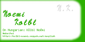 noemi kolbl business card